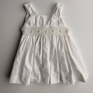Edgehill Collection White Smocked Dress Classic Heirloom Style 3M